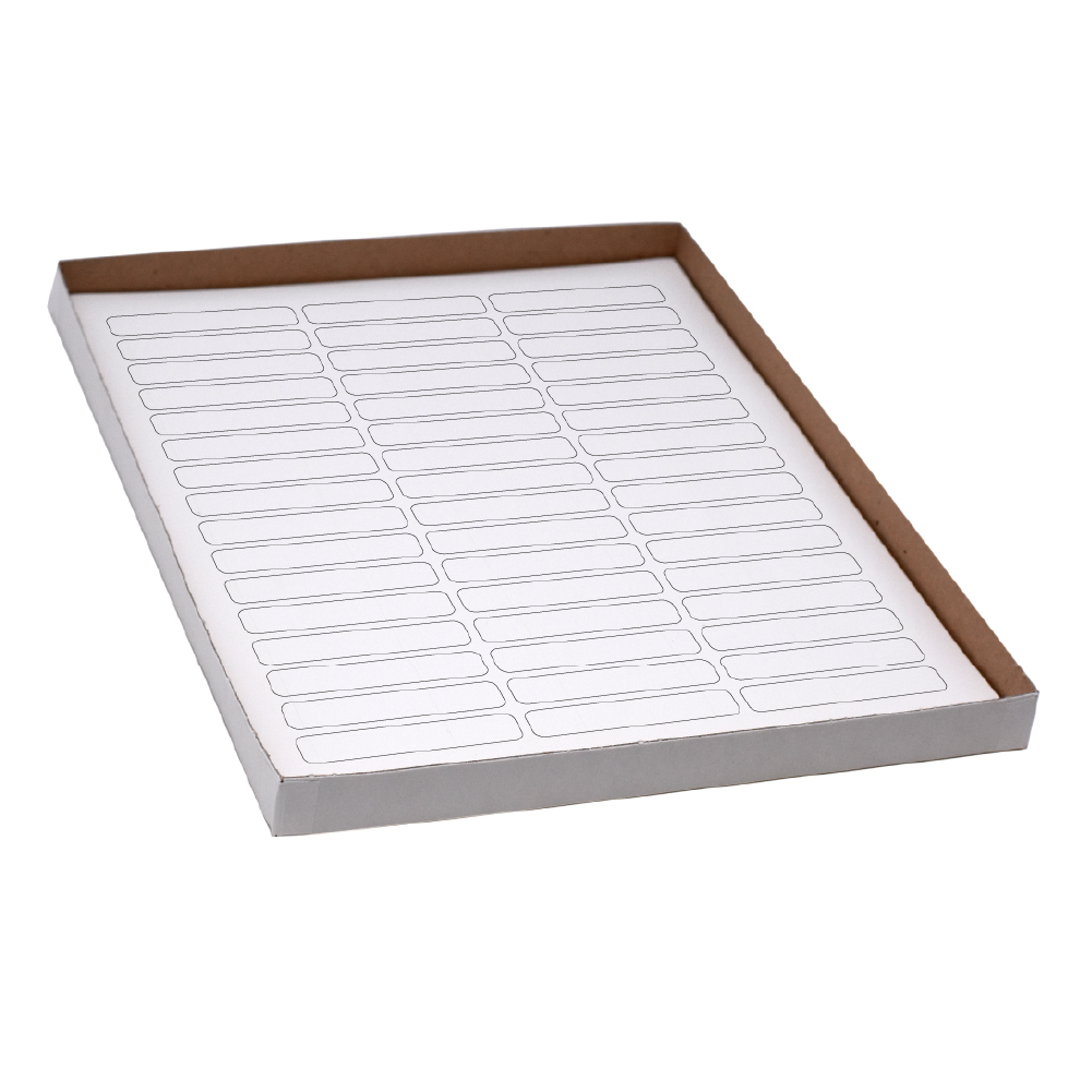 Globe Scientific Label Sheets, Cryo, 64x13mm, for Racks and Boxes, 20 Sheets, 60 Labels per Sheet, White Image